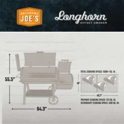 Oklahoma Joe's Longhorn Charcoal/Wood Offset Smoker Black 10 Oklahoma Joe's Longhorn Charcoal/Wood Offset Smoker Black -The Grill Spot 11e4cb41 885f 4723 af3c 60be530f2b18