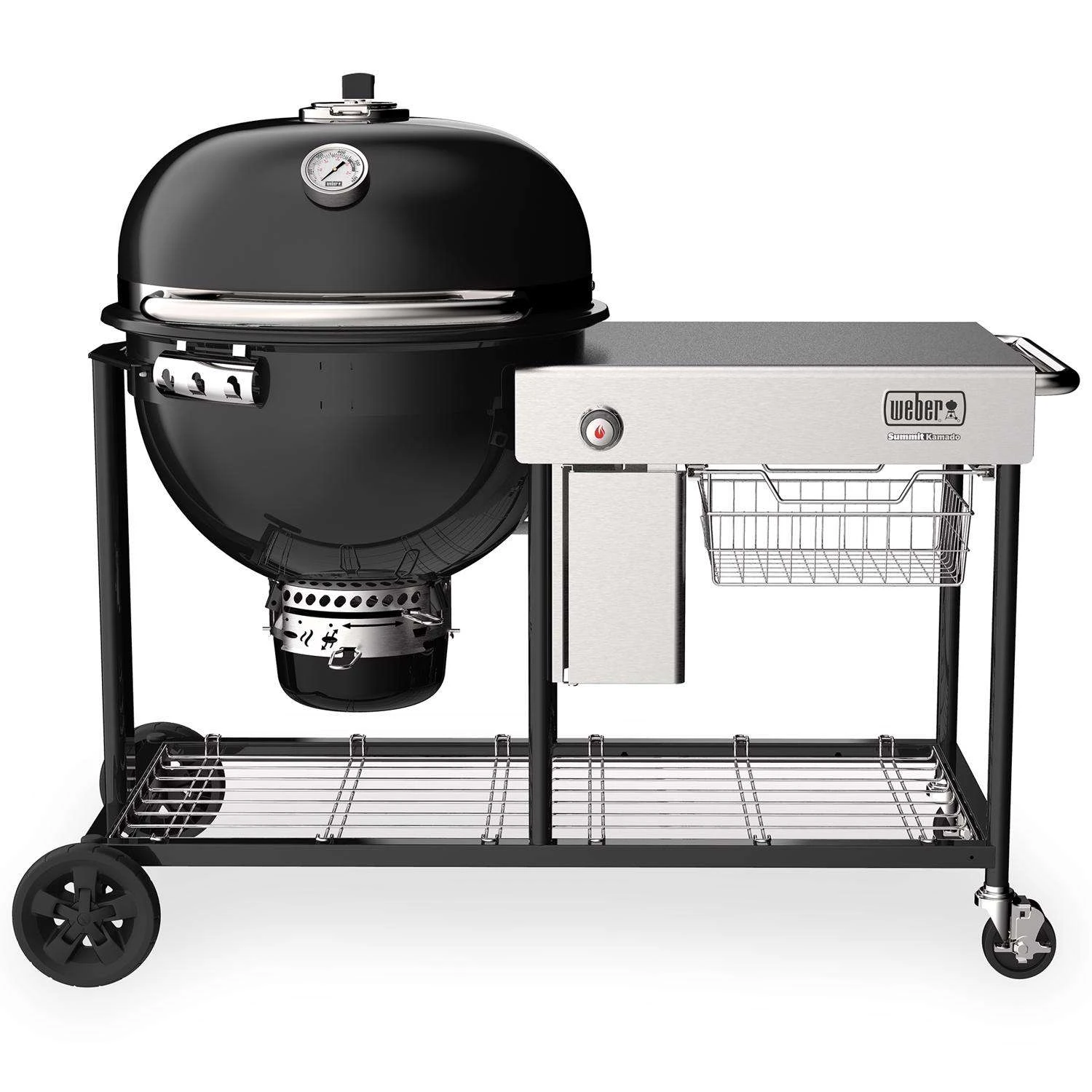 Weber 24 In. Summit S6 Charcoal Kamado Grill And Smoker Black 1 Weber 24 In. Summit S6 Charcoal Kamado Grill And Smoker Black