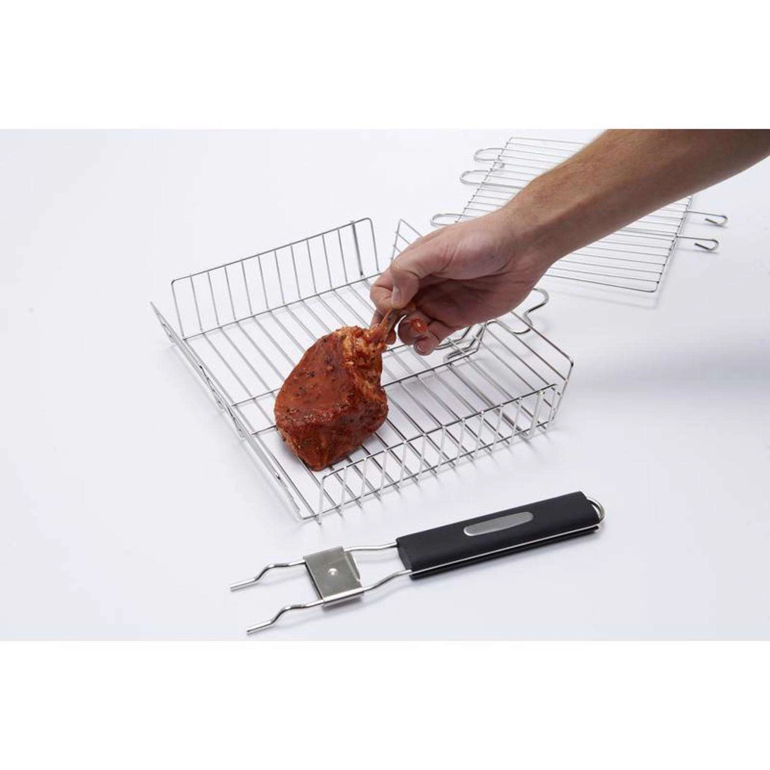 Broil King Stainless Steel Grill Basket 12 In. L X 22.1 In. W 1 Pk 2 Broil King Stainless Steel Grill Basket 12 In. L X 22.1 In. W 1 Pk - Image 2