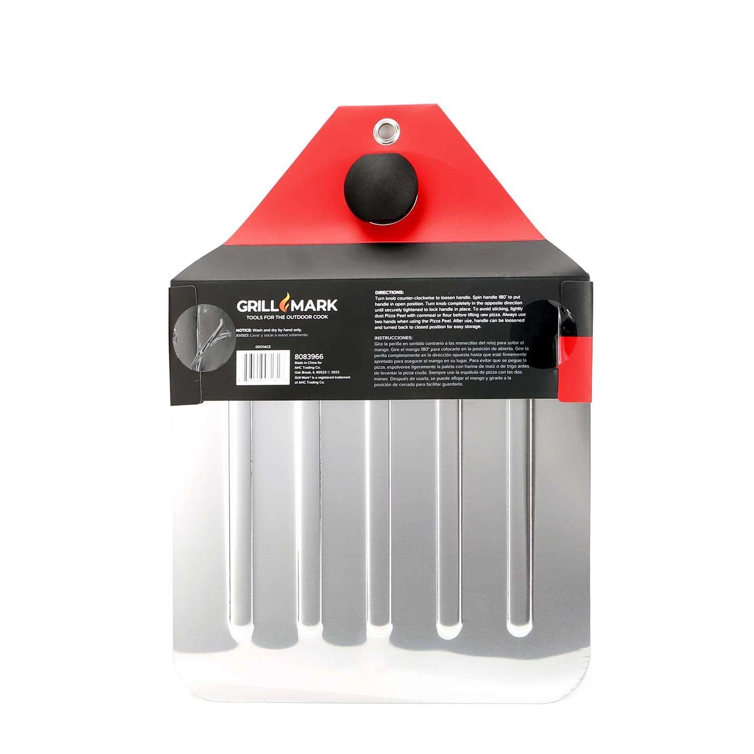 Grill Mark Stainless Steel Black/Silver Pizza Peel 1 Pk 2 Grill Mark Stainless Steel Black/Silver Pizza Peel 1 Pk - Image 2