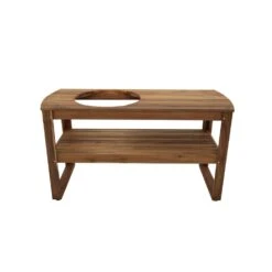 Big Green Egg Custom EGG Table Acacia Wood 31 In. H X 25 In. W X 60 In. L
