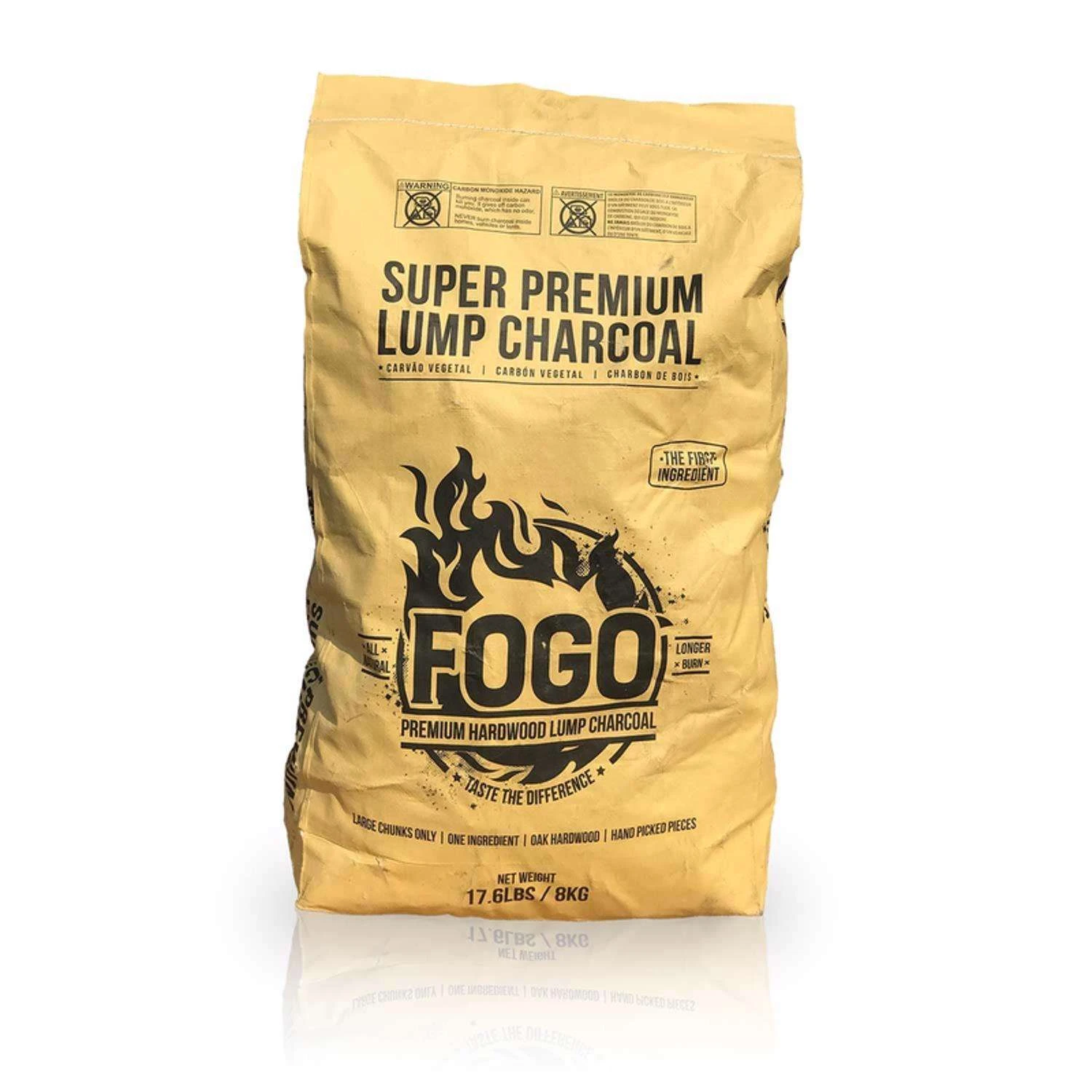 FOGO Super Premium (Gold Bag) All Natural Lump Charcoal 17.6 Lb 1 FOGO Super Premium (Gold Bag) All Natural Lump Charcoal 17.6 Lb