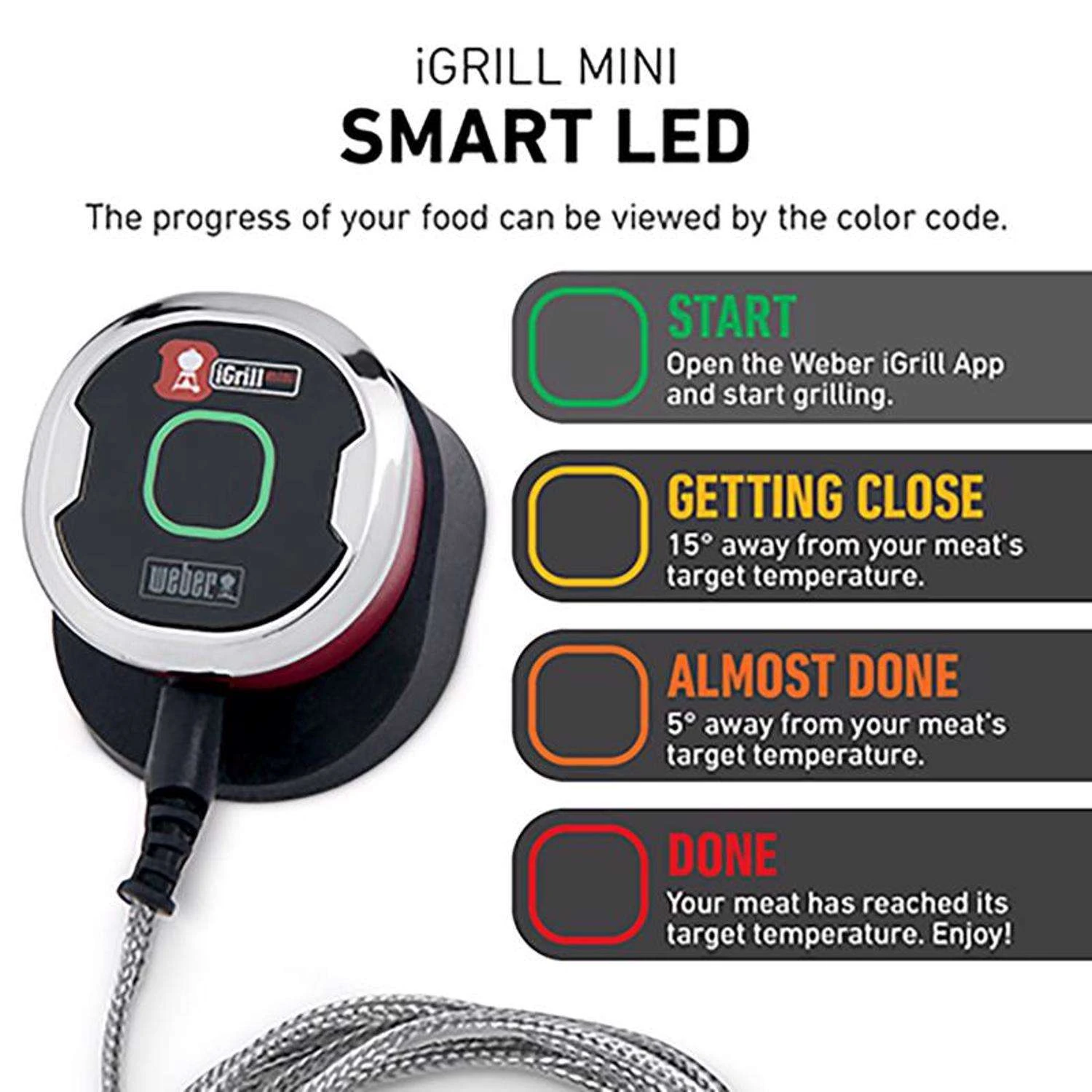 Weber IGrill Mini Digital Bluetooth Enabled Grill/Meat Thermometer 4 Weber IGrill Mini Digital Bluetooth Enabled Grill/Meat Thermometer - Image 4