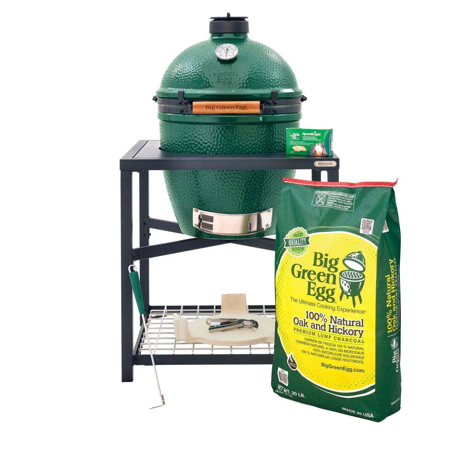 Big Green Egg 18.25 In. Large EGG Package With Modular Nest Charcoal Kamado Grill And Smoker Green 1 Big Green Egg 18.25 In. Large EGG Package With Modular Nest Charcoal Kamado Grill And Smoker Green