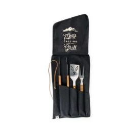 True Foster & Rye Stainless Steel Brown/Silver Grill Tool Set 3 Pc
