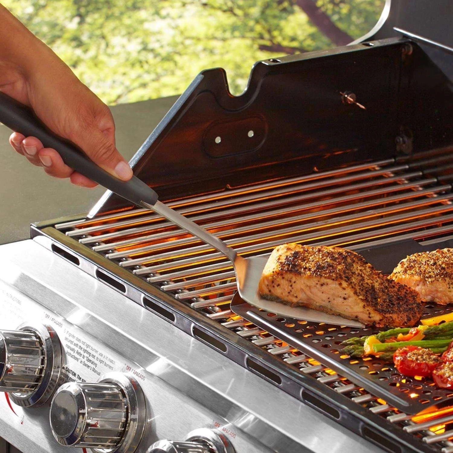 Mr. Bar-B-Q Stainless Steel Black/Silver Grill Tool Set 2 Pc 2 Mr. Bar-B-Q Stainless Steel Black/Silver Grill Tool Set 2 Pc - Image 2