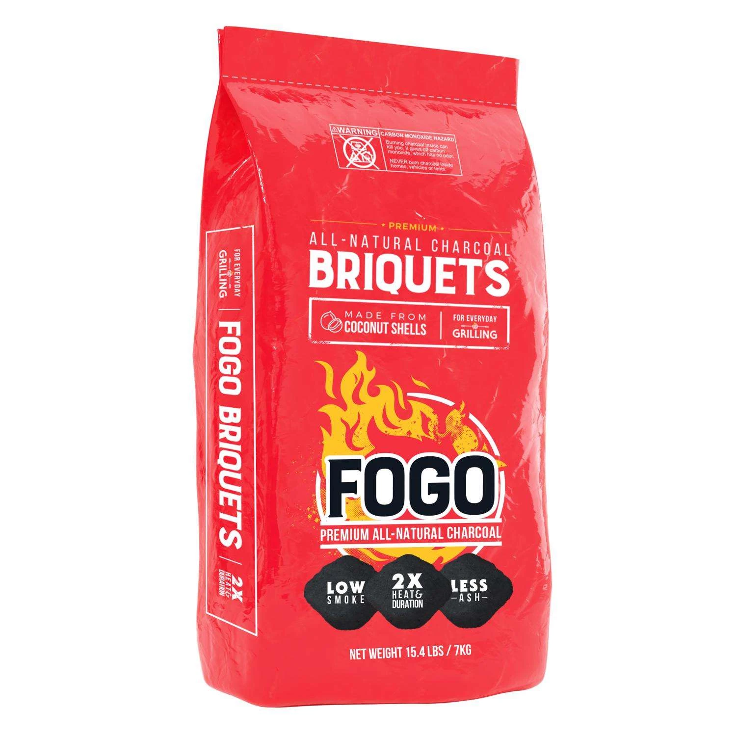 FOGO Coconut Shell Briquets All Natural Charcoal Briquettes 15.4 Lb 2 FOGO Coconut Shell Briquets All Natural Charcoal Briquettes 15.4 Lb - Image 2