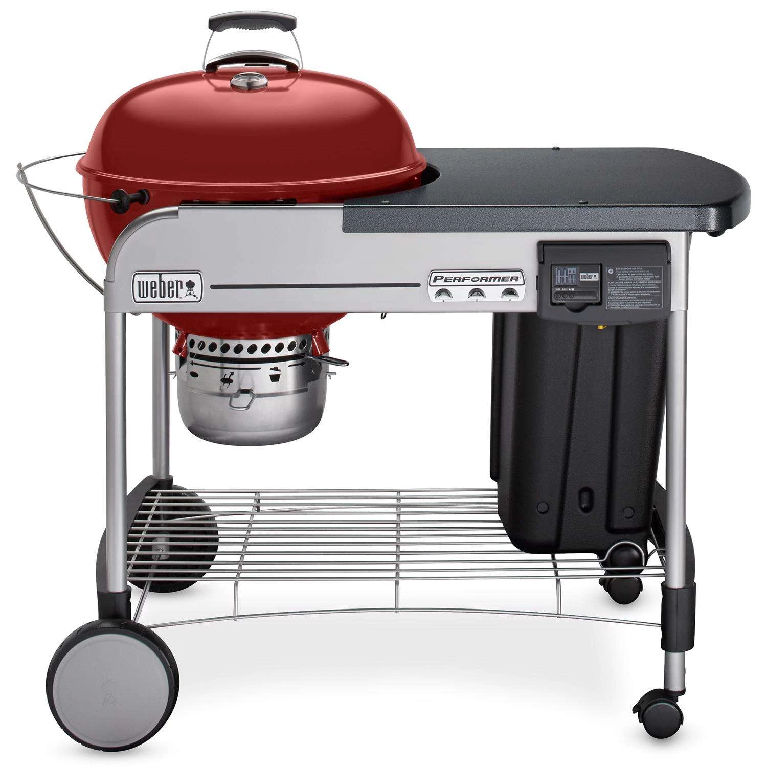 Weber 22 In. Performer Deluxe Charcoal Grill Crimson 1 Weber 22 In. Performer Deluxe Charcoal Grill Crimson