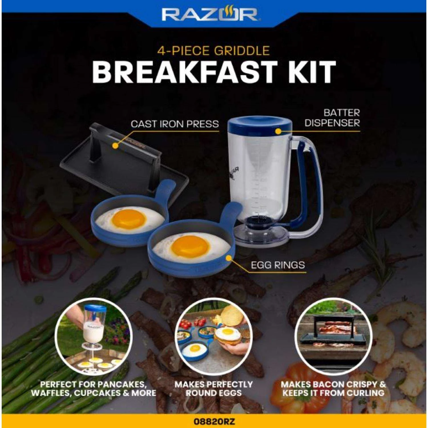 Razor Cast Iron/Silicone Breakfast Kit 5 Pc 2 Razor Cast Iron/Silicone Breakfast Kit 5 Pc - Image 2