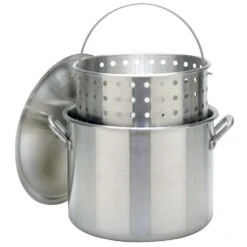 Bayou Classic Aluminum Grill Stockpot With Basket 80 Qt 1 Pk