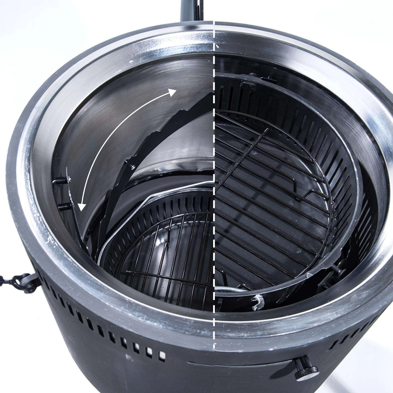 Burch Barrel 18 In. Charcoal/Wood Grill And Smoker Black 5 Burch Barrel 18 In. Charcoal/Wood Grill And Smoker Black - Image 5