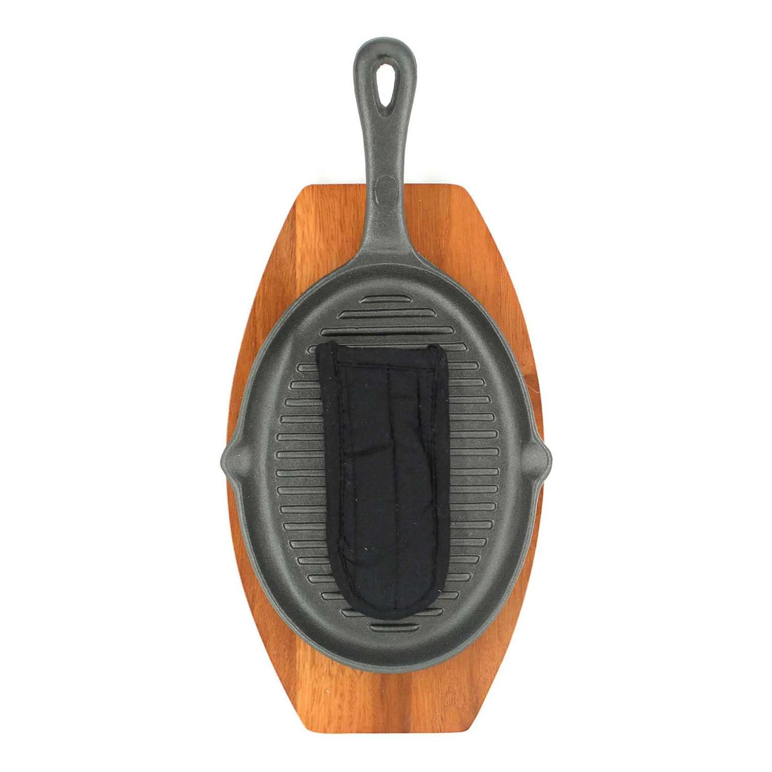 Mr. Bar-B-Q Cast Iron Fajita Platter Set 1 Pk 2 Mr. Bar-B-Q Cast Iron Fajita Platter Set 1 Pk - Image 2