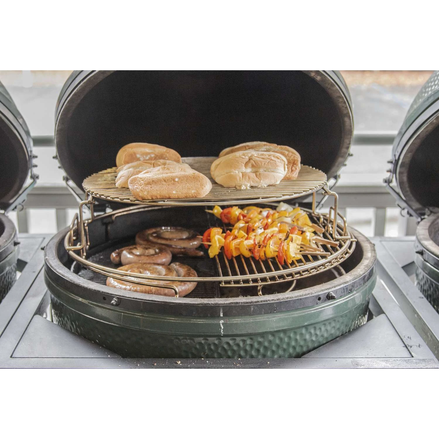 Big Green Egg EGGspander - 2 Pc. XL Multi-Level Rack 23 In. 2 Big Green Egg EGGspander - 2 Pc. XL Multi-Level Rack 23 In. - Image 2