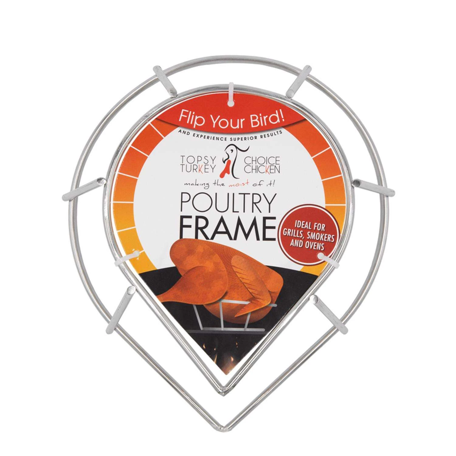 Topsy Turkey/Choice Chicken Stainless Steel Roasting Rack 20 Lb 9 In. L X 11 In. W 1 Pc 1 Topsy Turkey/Choice Chicken Stainless Steel Roasting Rack 20 Lb 9 In. L X 11 In. W 1 Pc