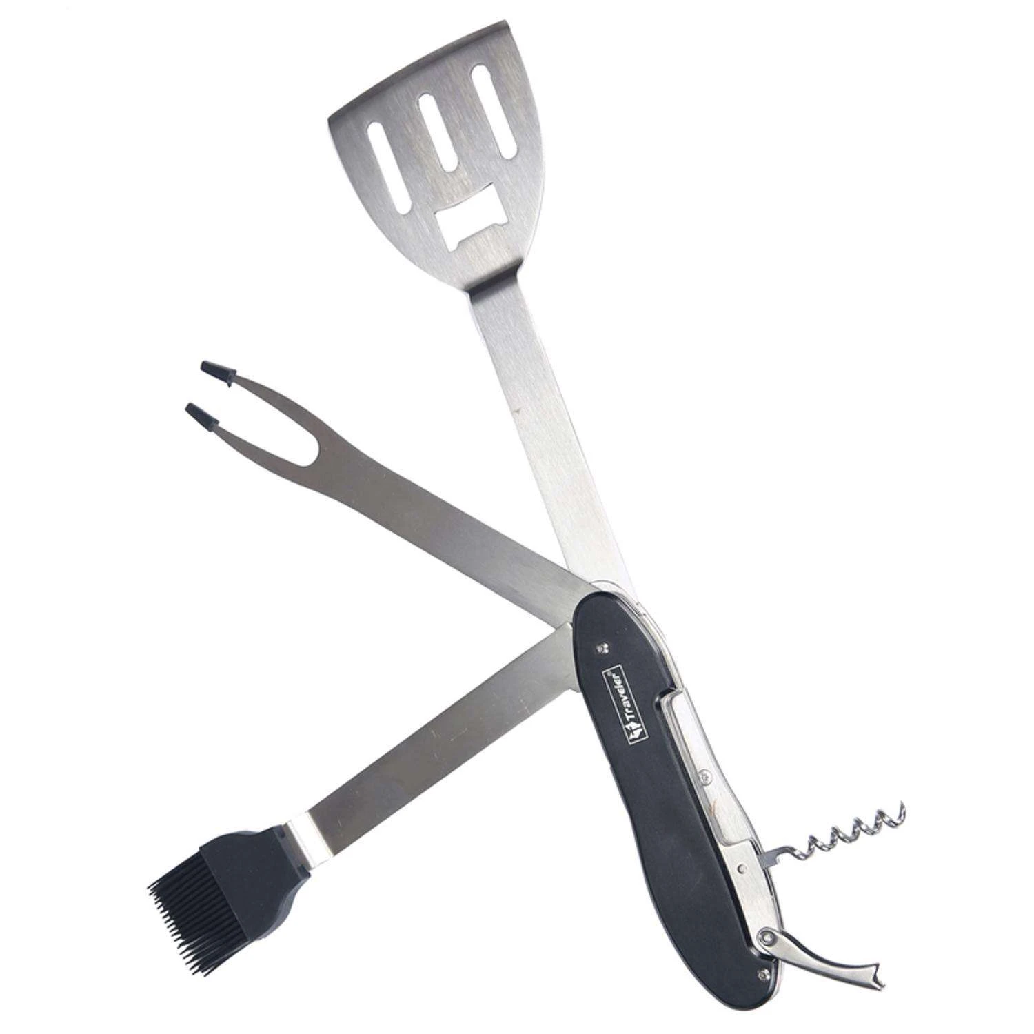 Mad Man Stainless Steel Black/Silver Grill Multi-Tool 1 Pk 1 Mad Man Stainless Steel Black/Silver Grill Multi-Tool 1 Pk