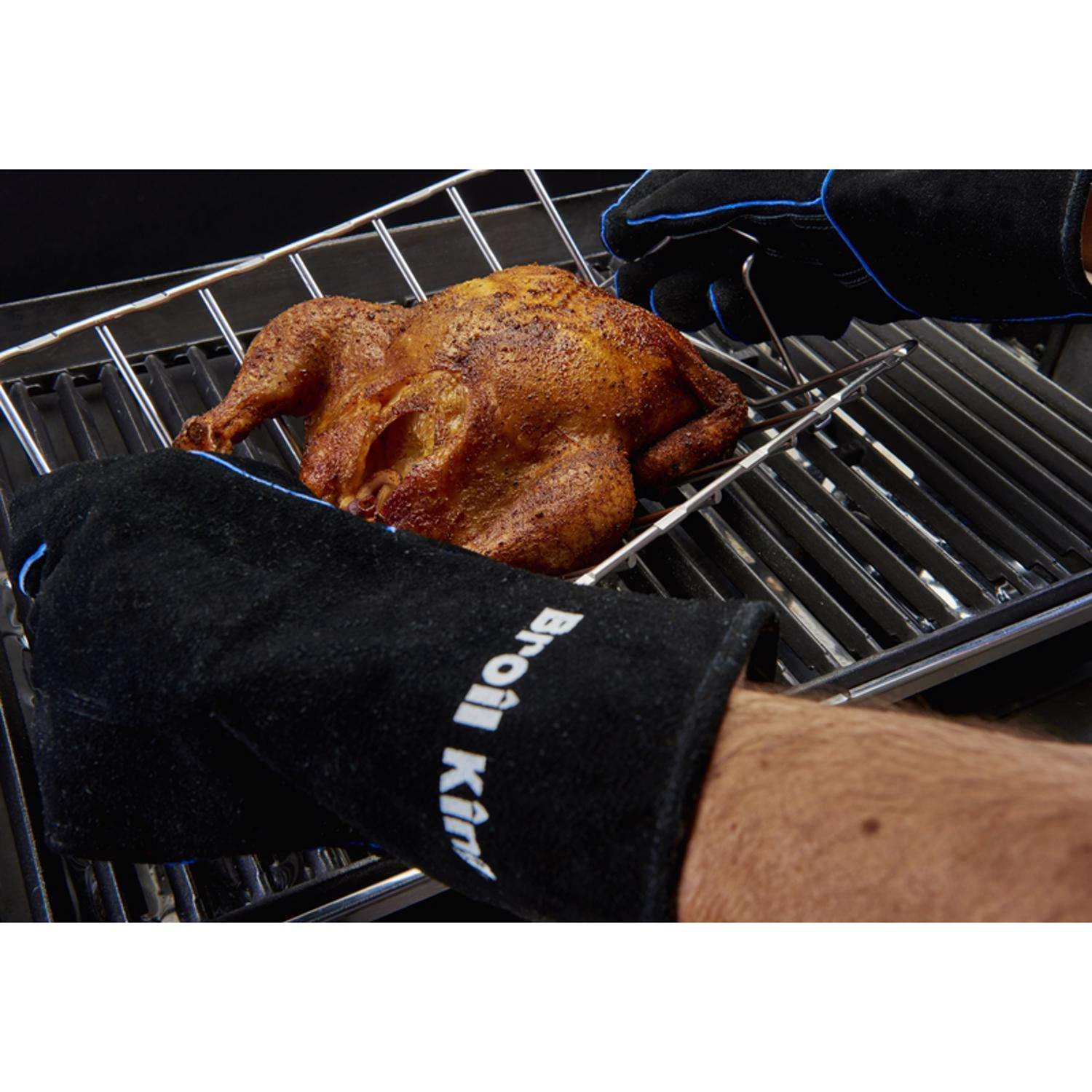 Broil King Leather Grilling Gloves 15 In. L X 7 In. W 1 Pair 2 Broil King Leather Grilling Gloves 15 In. L X 7 In. W 1 Pair - Image 2