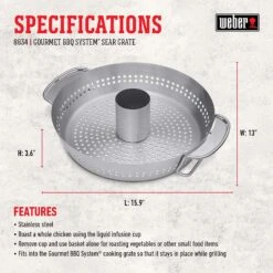 Weber Gourmet BBQ System Stainless Steel Poultry Roaster 15.9 In. L X 13 In. W 1 Pk -The Grill Spot 9841bcd9 e17e 4c85 b10f 38ce45a927d4