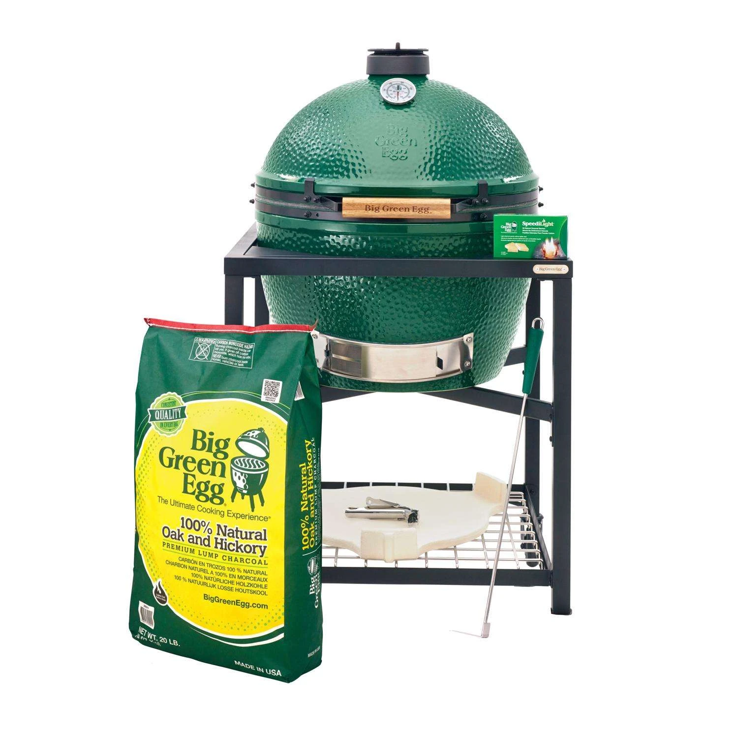 Big Green Egg 24 In. XL EGG Package With Modular Nest Charcoal Kamado Grill And Smoker Green 1 Big Green Egg 24 In. XL EGG Package With Modular Nest Charcoal Kamado Grill And Smoker Green