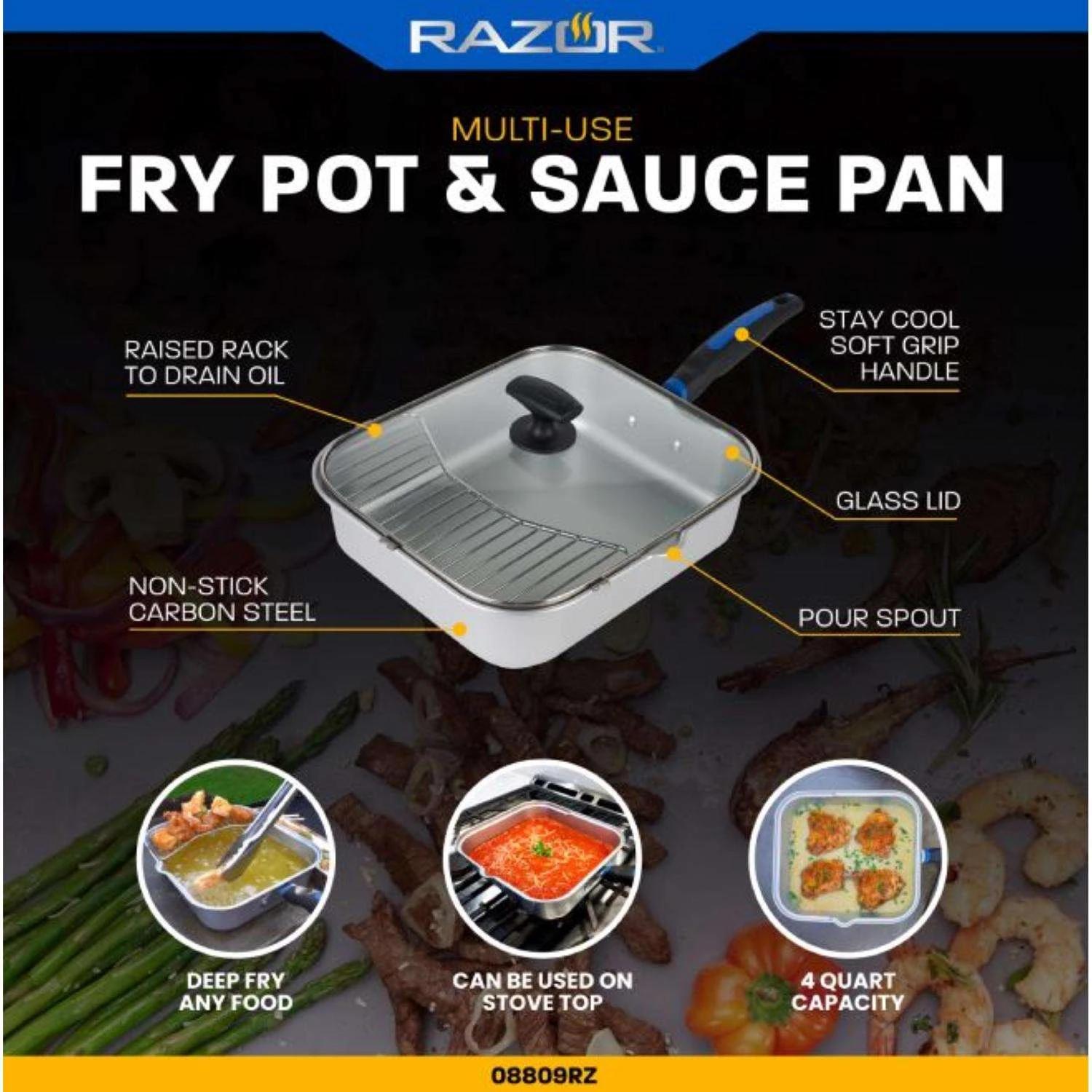 Razor Carbon Steel Grilling Pan 4 Qt 19 In. L X 10.3 In. W 1 Pk 2 Razor Carbon Steel Grilling Pan 4 Qt 19 In. L X 10.3 In. W 1 Pk - Image 2