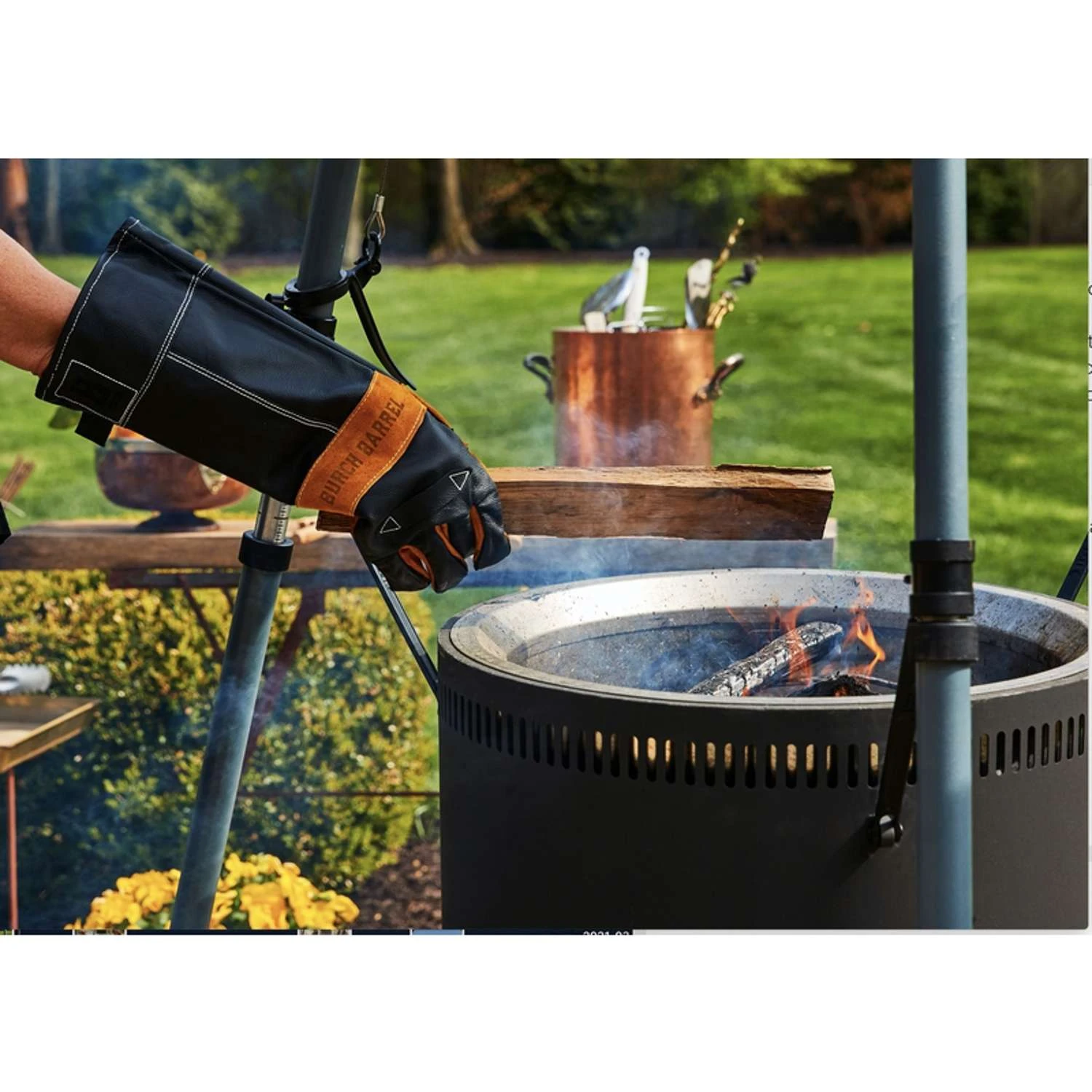 Burch Barrel Stockman Leather Grilling Glove 18 In. L X 8 In. W 2 Pc 2 Burch Barrel Stockman Leather Grilling Glove 18 In. L X 8 In. W 2 Pc - Image 2