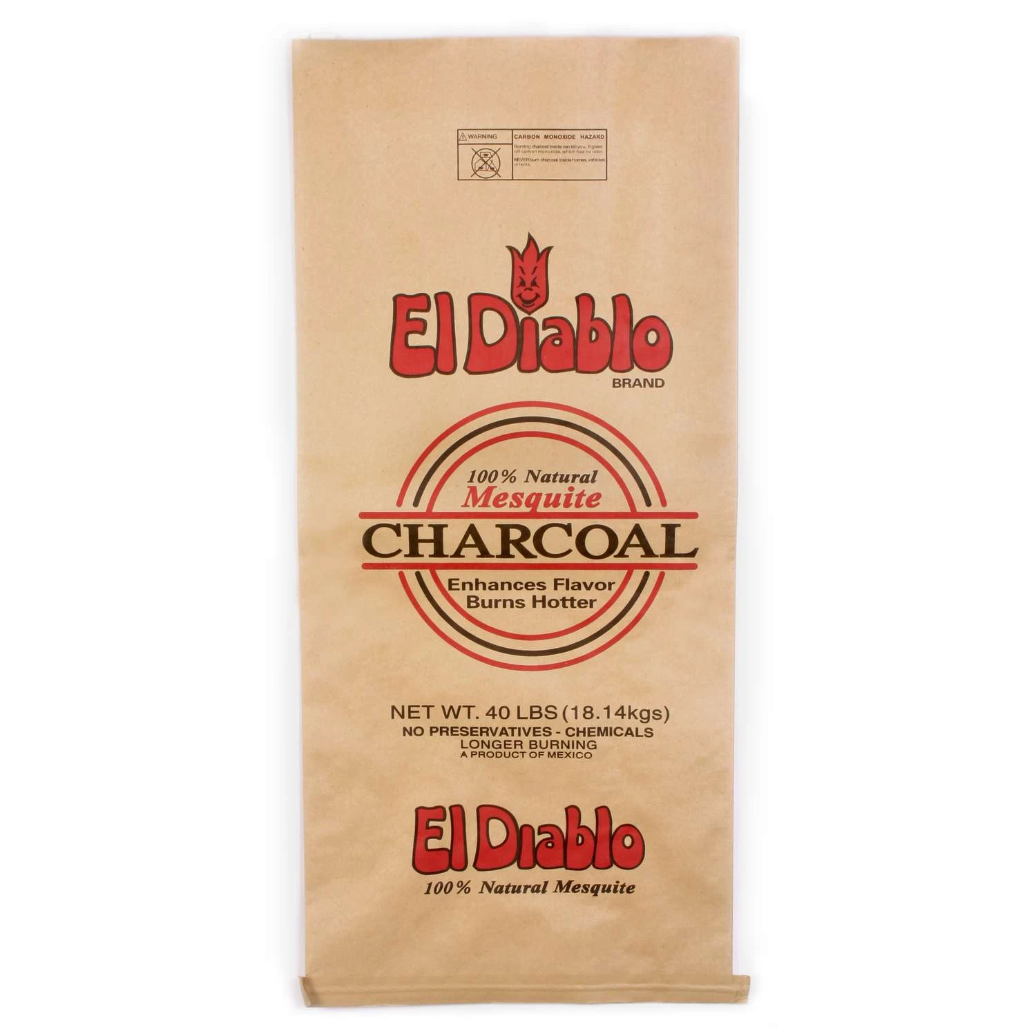 El Diablo All Natural Mesquite Lump Charcoal 40 Lb 2 El Diablo All Natural Mesquite Lump Charcoal 40 Lb - Image 2