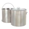 Bayou Classic Stainless Steel Grill Stockpot With Basket 62 Qt 15.55 In. L X 15.55 In. W 1 Pk