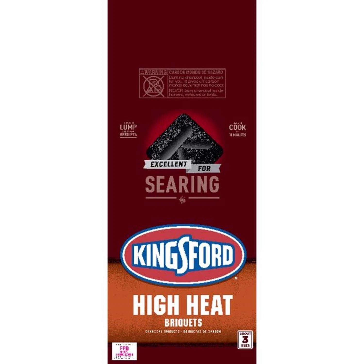 Kingsford High Heat All Natural Original Charcoal Briquettes 12 Lb 1 Kingsford High Heat All Natural Original Charcoal Briquettes 12 Lb