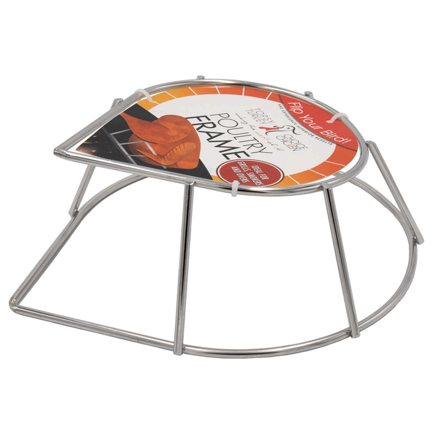 Topsy Turkey/Choice Chicken Stainless Steel Roasting Rack 20 Lb 9 In. L X 11 In. W 1 Pc 2 Topsy Turkey/Choice Chicken Stainless Steel Roasting Rack 20 Lb 9 In. L X 11 In. W 1 Pc - Image 2