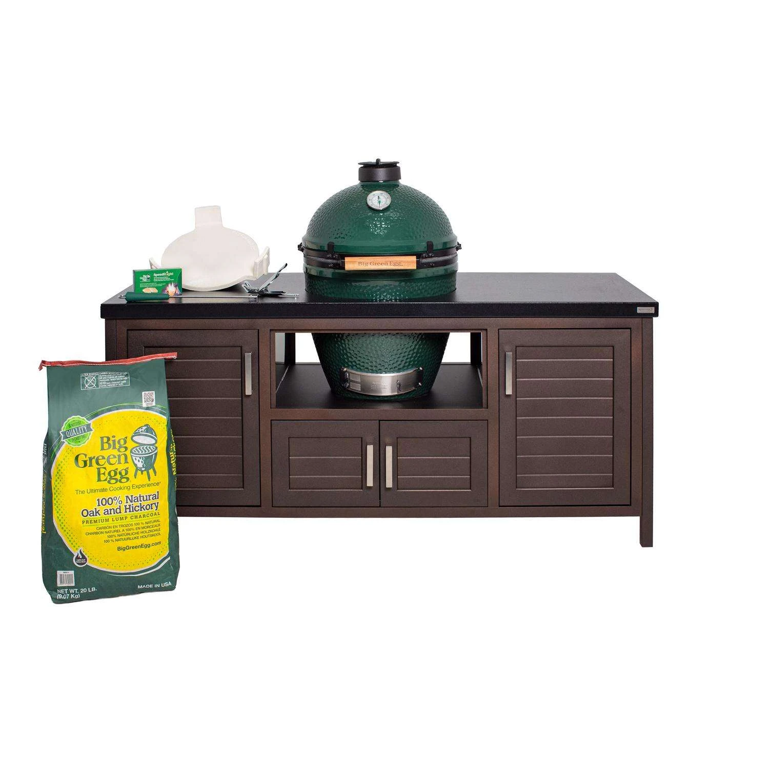 Big Green Egg 18.25 In. Large EGG Package With 72" Modern Farmhouse Table Charcoal Kamado Grill And 2 Big Green Egg 18.25 In. Large EGG Package With 72" Modern Farmhouse Table Charcoal Kamado Grill And - Image 2