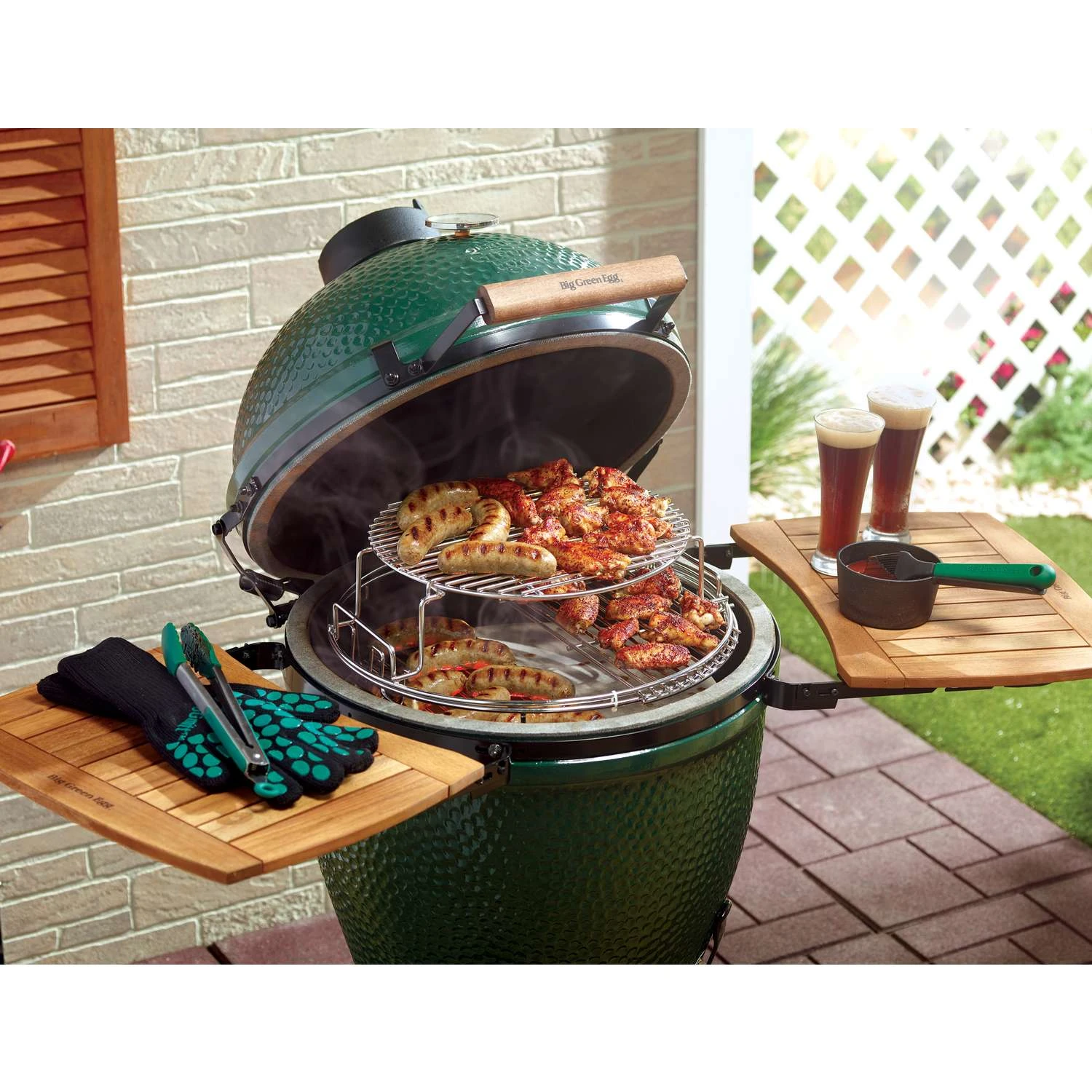 Big Green Egg EGGspander - 2 Pc. L Multi-Level Rack 17.5 In. W 2 Big Green Egg EGGspander - 2 Pc. L Multi-Level Rack 17.5 In. W - Image 2