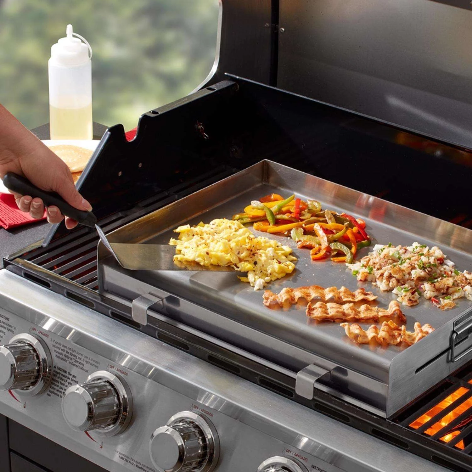 Mr. Bar-B-Q Stainless Steel Black/Silver Griddle Tool Set 5 Pc 2 Mr. Bar-B-Q Stainless Steel Black/Silver Griddle Tool Set 5 Pc - Image 2