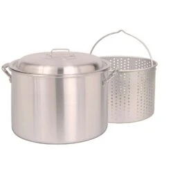 Bayou Classic Aluminum Grill Stockpot With Basket 24 Qt 13.38 In. L X 13.38 In. W 1 Pk