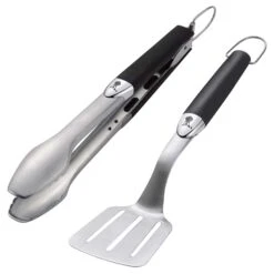 Weber Premium Stainless Steel Black/Silver Grill Tool Set 2 Pc