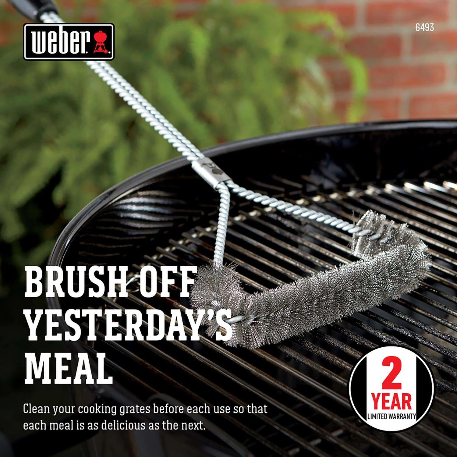 Weber Grill Brush 1.09 In. H X 21 In. L X 7.09 In. W 1 Pk 2 Weber Grill Brush 1.09 In. H X 21 In. L X 7.09 In. W 1 Pk - Image 2