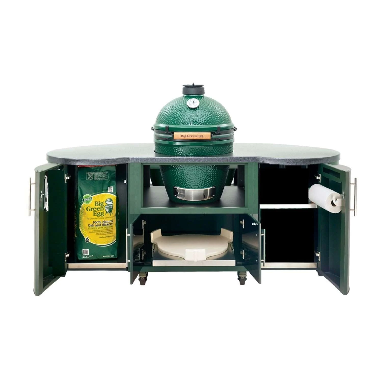 Big Green Egg 18.25 In. Large EGG Package With 76 In Island Charcoal Kamado Grill And Smoker Green 4 Big Green Egg 18.25 In. Large EGG Package With 76 In Island Charcoal Kamado Grill And Smoker Green - Image 4
